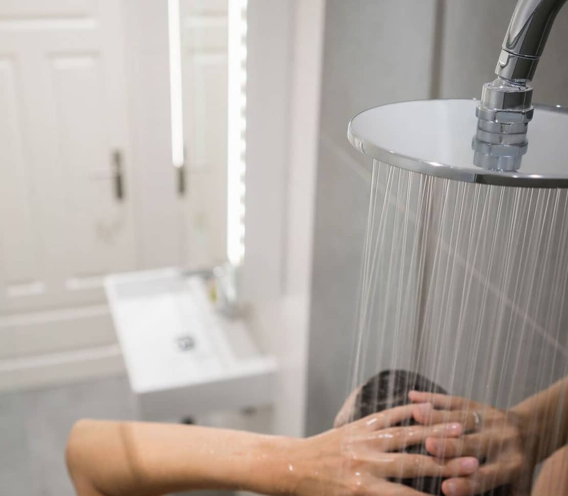 Water treatment system for clean shower