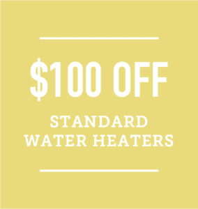 $100 Off Standard Water Heaters