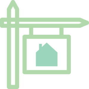 Real estate sign icon