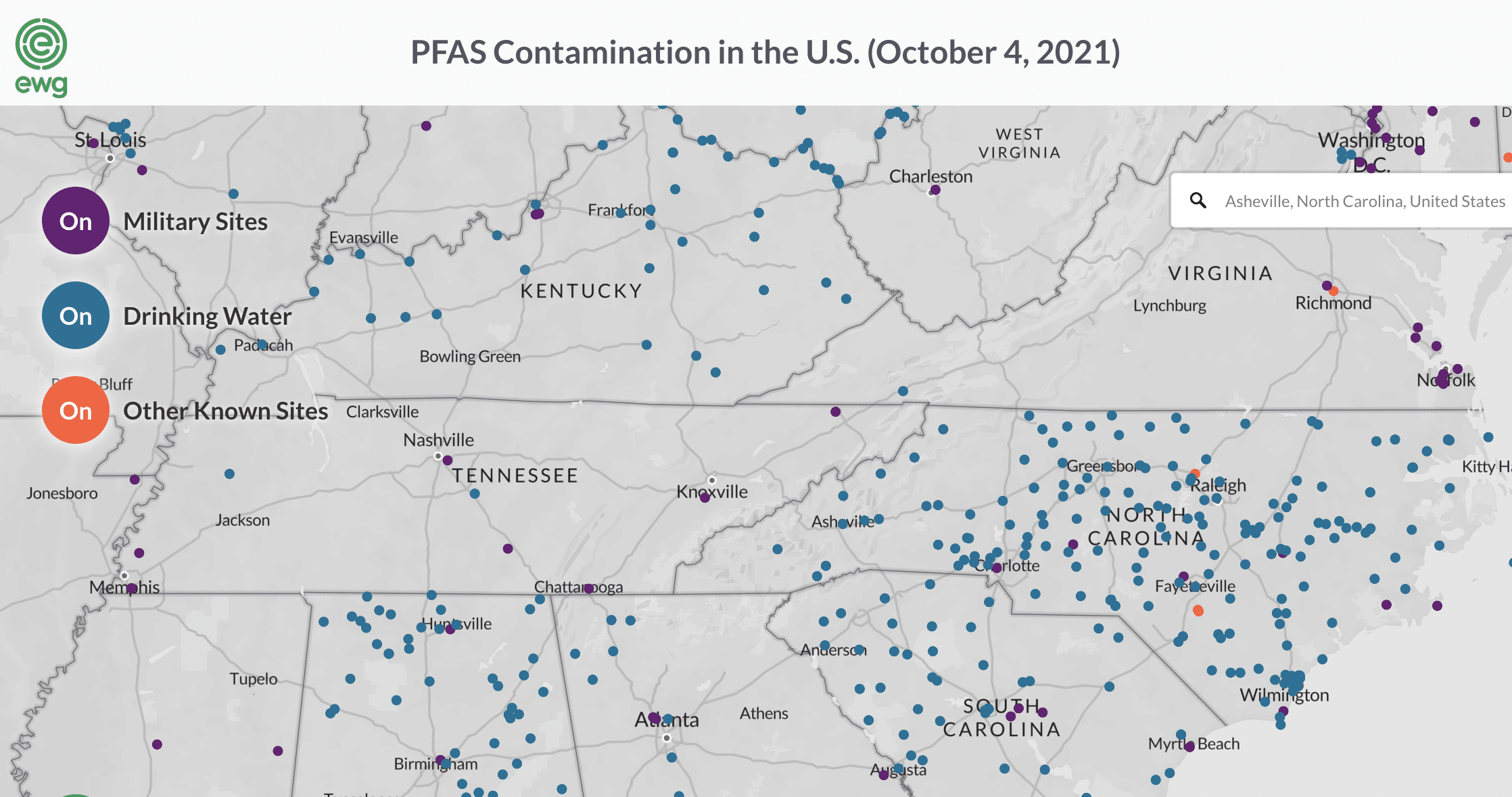 PFAs AKA Forever Chemicals and - Pfa Map Nc