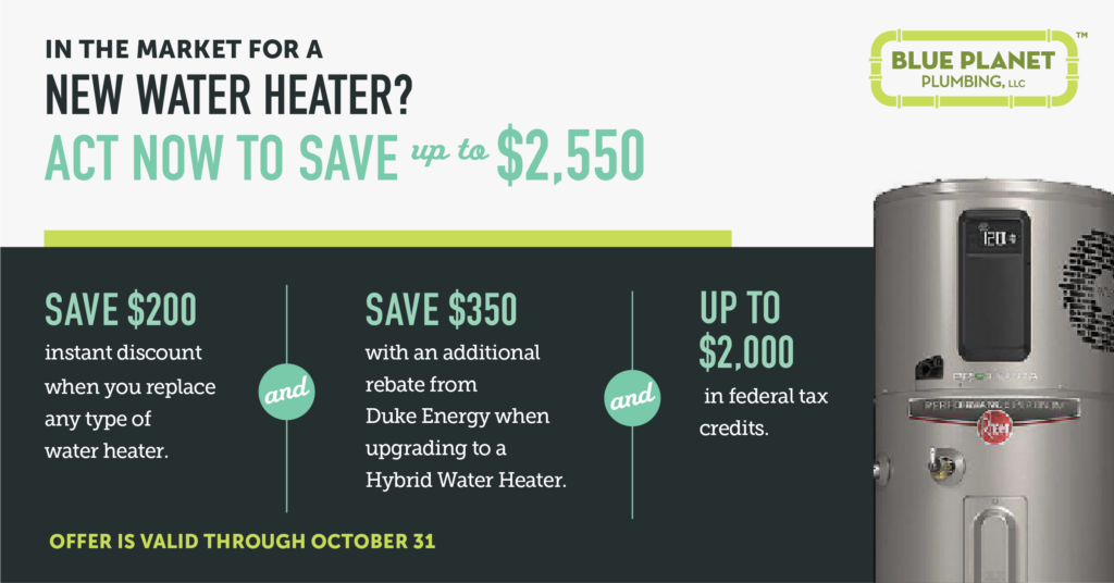 Water heater promotion - save up to $2,550